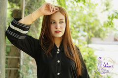AM Black Cord Set Lawn Dress