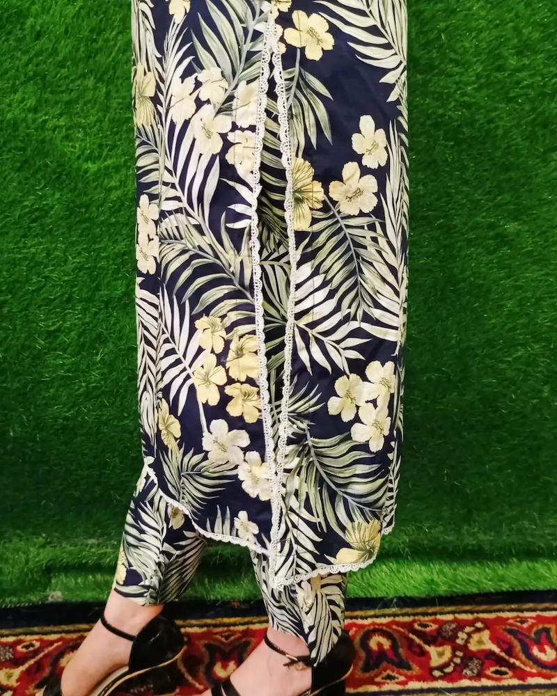All-over Printed 2/3-piece Stitched Lawn Dress