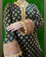 All-over Printed 2/3 Piece Stitched Lawn Dress