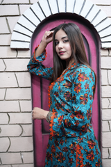 All-over Printed 3-piece Stitched Lawn Dress