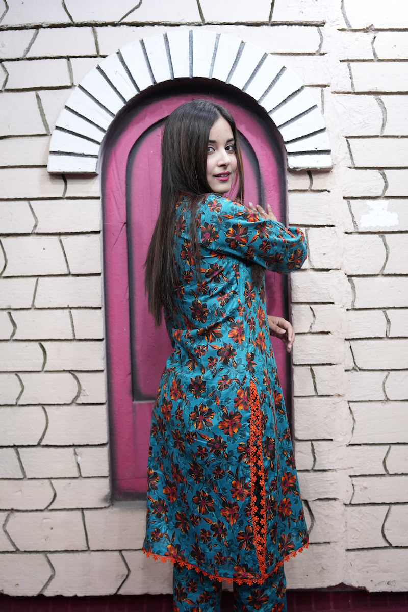 All-over Printed 3-piece Stitched Lawn Dress