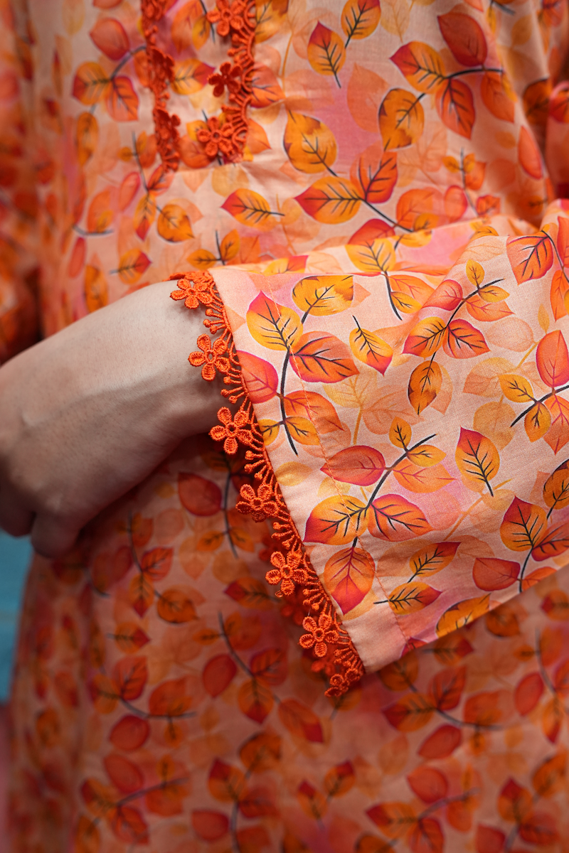 All-over Printed Stitched 3-piece Lawn Dress