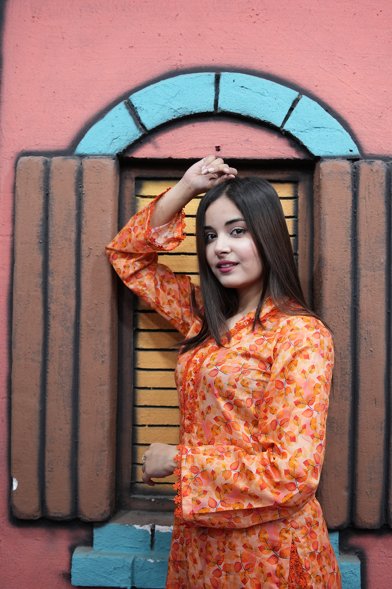 All-over Printed Stitched 3-piece Lawn Dress