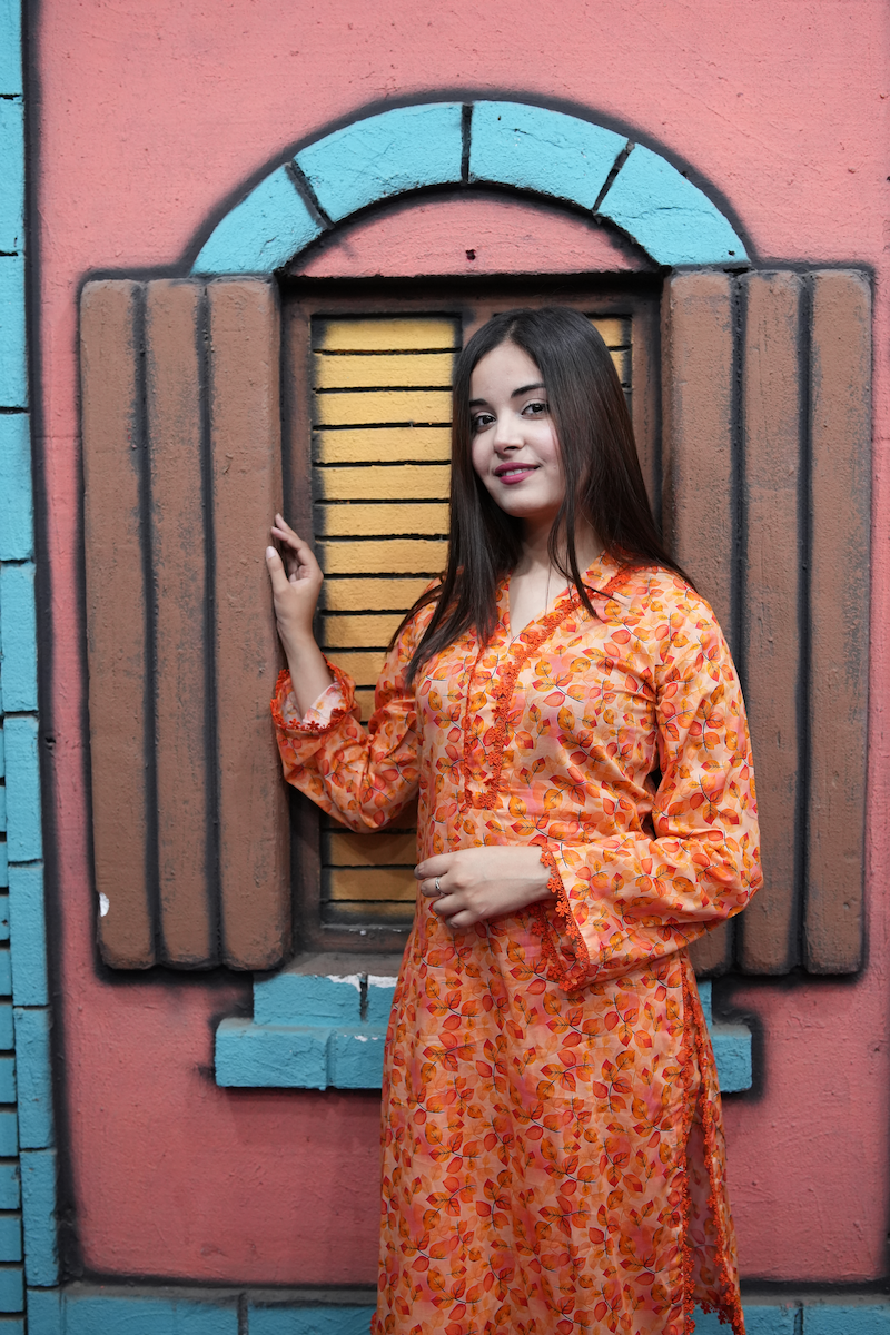 All-over Printed Stitched 3-piece Lawn Dress