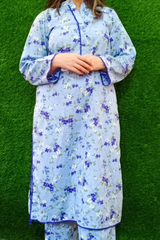 All-over Printed 2/3-piece Stitched Lawn Dress