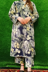 All-over Printed 2/3-piece Stitched Lawn Dress