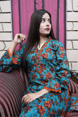 All-over Printed 3-piece Stitched Lawn Dress